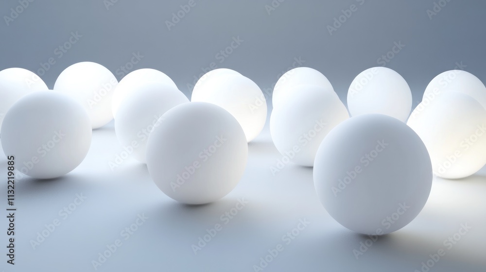 Poster glowing white spheres arranged in a subtle pattern