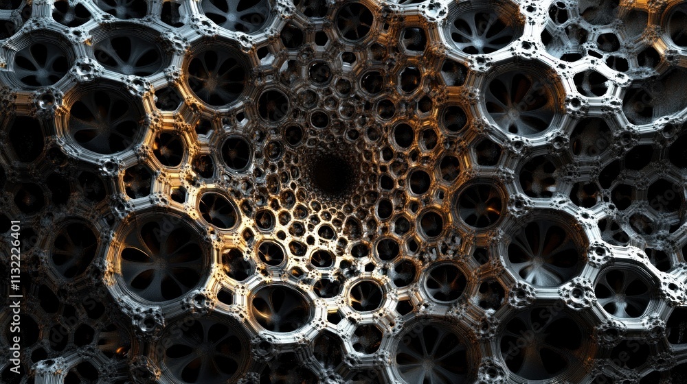 Poster Abstract Metallic Structure With Interconnected Holes
