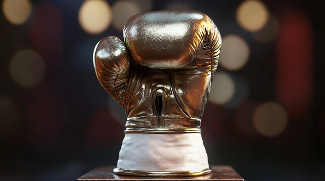 statue of a boxing hand on blck baground