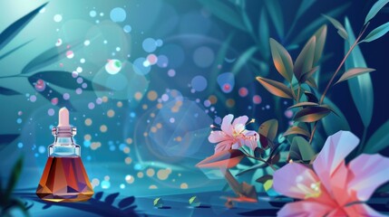 Obraz premium Magical Elixir in a Lush Garden