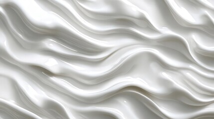 Fototapeta premium Design a 3D white seamless pattern of flowing waves, each one rising and falling in a fluid, graceful motion