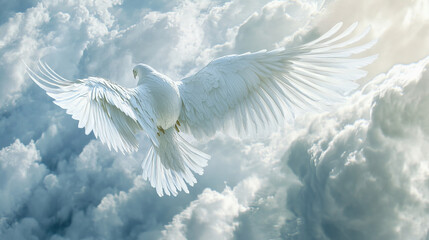 Obraz premium An illustration of a pair of angel or eagle wings spread