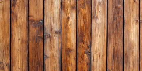 Fototapeta premium Brown boards texture, presenting an old and rustic background. The brown boards create a captivating texture that enhances various designs and artistic projects. Explore the charm of brown boards