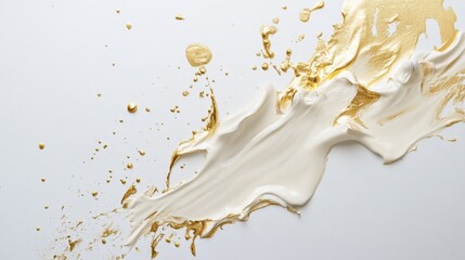 Obraz premium Dynamic paint splatter art creation studio space abstract visuals creative environment artistic perspective modern aesthetics