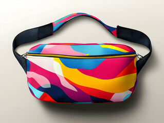 Colorful Abstract Waist Bag 3D Illustration