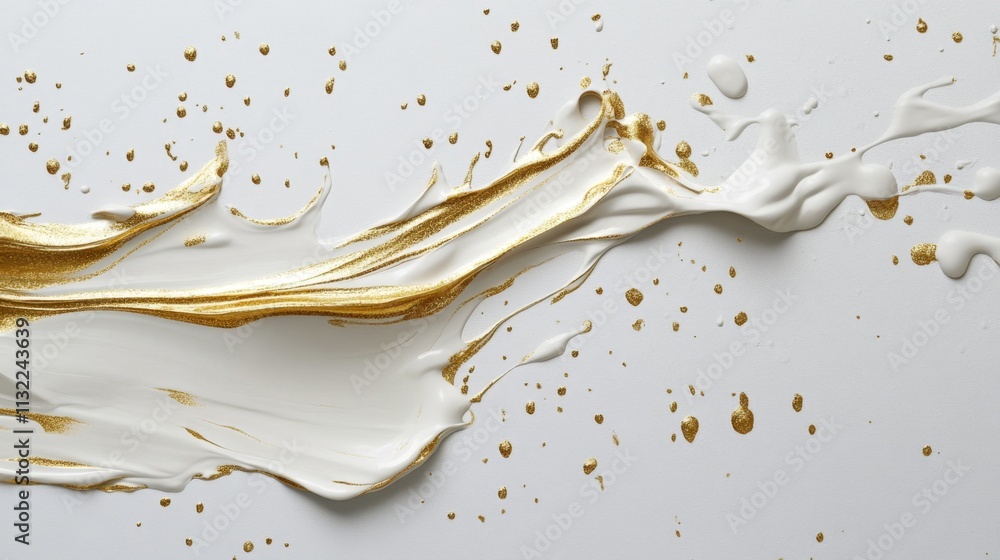 Poster dynamic paint splash artwork studio setting abstract visuals creative environment close-up view arti