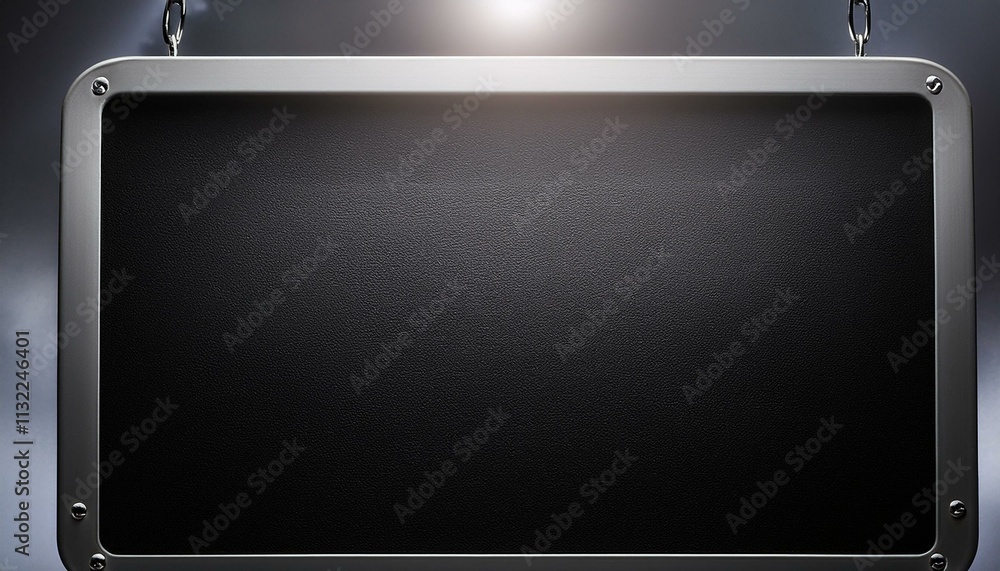 Poster black signboard with copyspace and backlight. generated image