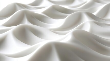 Obraz premium white pattern of seamless waves, gently rippling across a smooth surface. Light dances along the crests, while shadows settle in the dips,