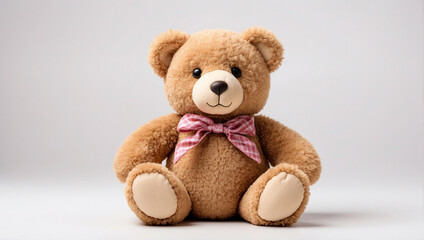 Obraz premium Teddy Bear Isolated on White Background