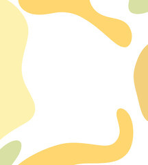 Fototapeta premium frame with yellow abstract shapes organic