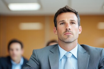 Naklejka premium Adaptable Entrepreneur Leading with Vision and Innovation in a Dynamic Business Environment