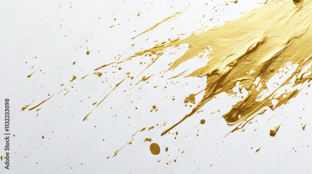 Poster dynamic gold paint splashes creating abstract art studio space visual content creative environment c