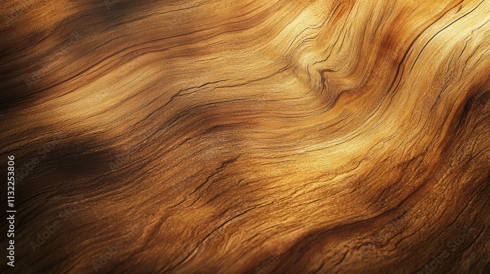 Poster luxurious golden teak texture creating a warm and inviting background.