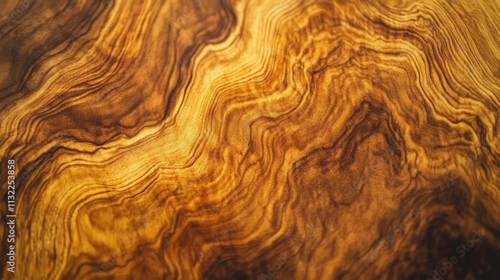 Poster luxurious golden teak texture creating a warm and inviting background.