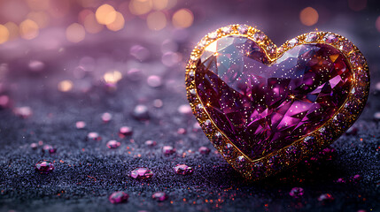 Obraz premium Glittering Hearts of Love