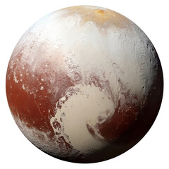 Pluto, isolated on transparent background