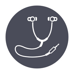 Audio Icon Set - Blue Headphones, Earphones, Microphones for Music Designs