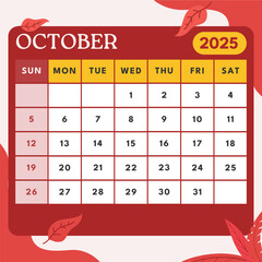 October Calendar 2025