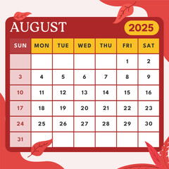 August Calendar 2025