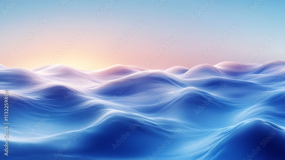 Poster blue waves undulating abstract texture texture background