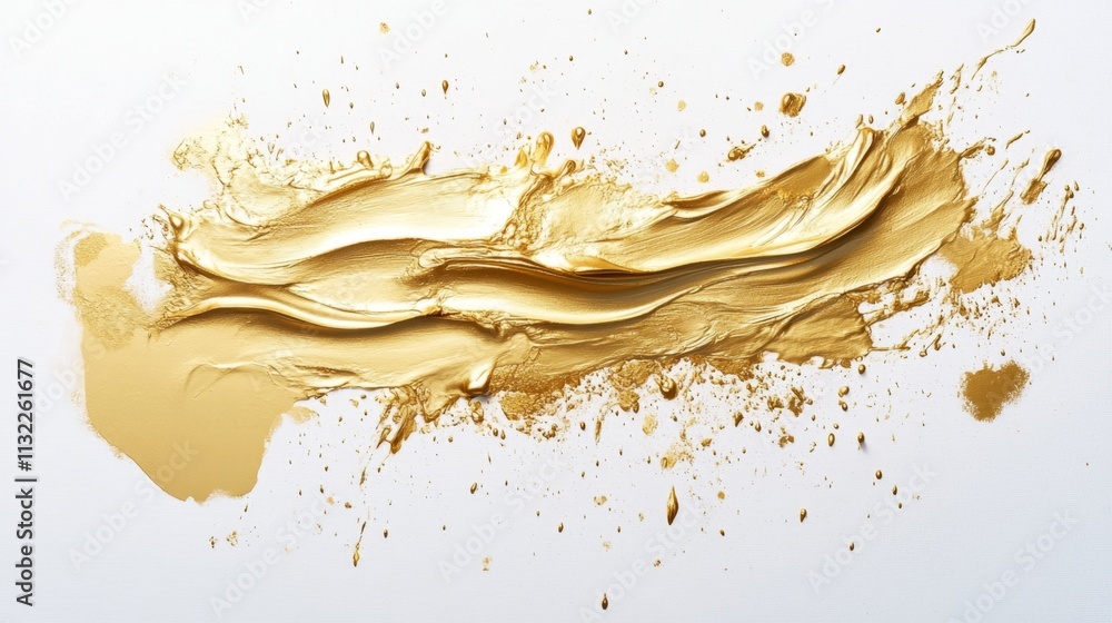 Poster dynamic gold paint splash action studio visual art creative environment close-up artistic expression
