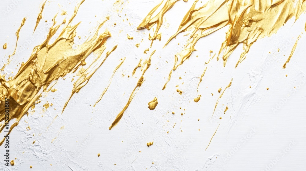 Poster dynamic gold paint splash art studio space abstract content modern environment close-up view creativ