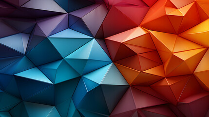 Fototapeta premium Digital technology colorful triangle geometry abstract poster PPT background