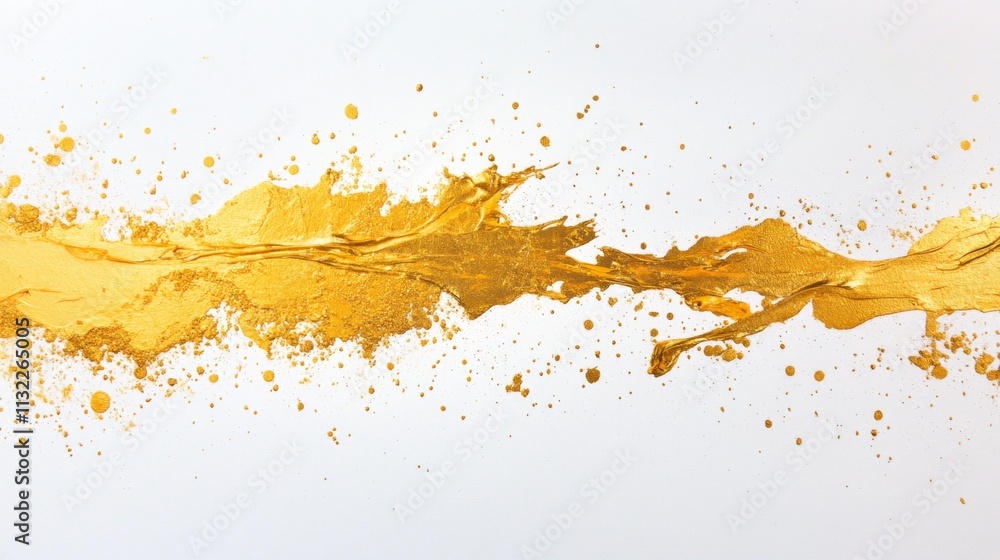 Poster dynamic golden splash action art studio abstract art creative environment close-up view artistic con