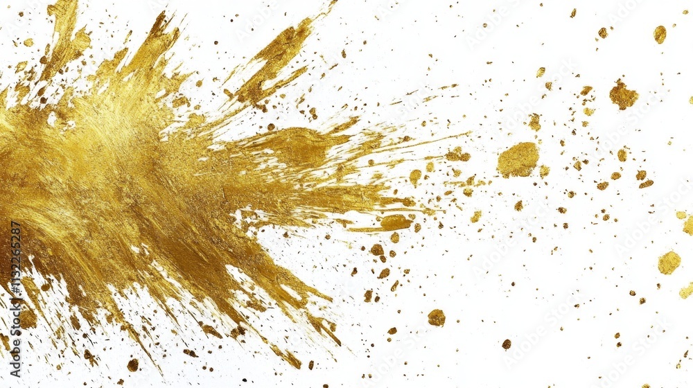 Poster dynamic gold splash artwork abstract expression studio environment close-up view creative concept fo