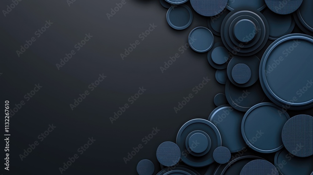 Poster dynamic circular patterns abstract design graphic artwork modern aesthetics top-down view visual con