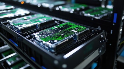 Fototapeta premium Innovative AI technologies enhancing data storage reliability and scalability