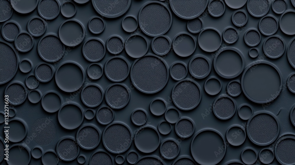 Poster dynamic abstract patterns of circular shapes digital artwork modern design minimalist background clo