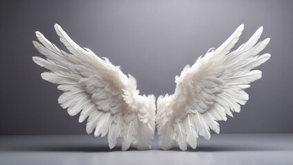 Obraz premium White Angel Wings Isolated on Background