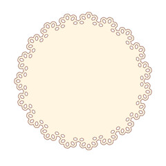 円形のレースの装飾素材