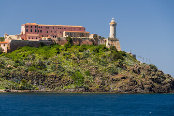 Faro Forte Stella, Portoferraio, Insel Elba, Toskana, Italien