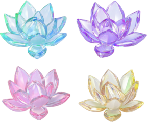 lotus made of crystal 