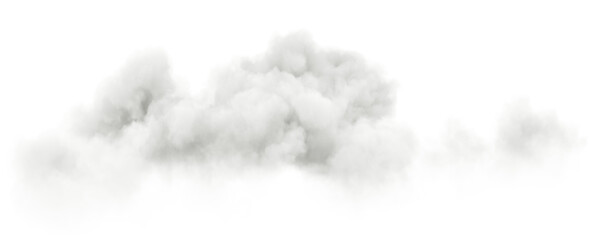 Wispy white smooth clouds floating cutout transparent backgrounds 3d render png