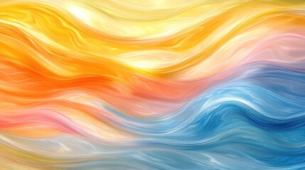 Abstract waves of color in warm and cool tones, creating a fluid, dynamic visual experience.