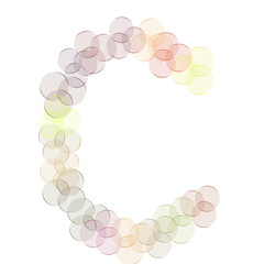 Obraz premium Colorful Bubble Letter C