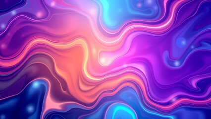 Fototapeta premium Radiant Neon Abstract Geometric Fluid Shapes, Swirling Seamless Colors, Futuristic Patterns with Glowing Elements and Soft Lighting for a Surreal Feel