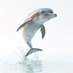 Fototapeta premium A Dolphin Leaping Out of the Water