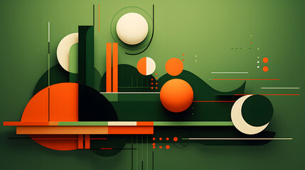Obraz premium Digital technology geometric lines abstract background