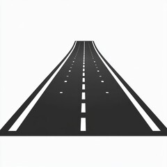 Straight asphalt road vanishing point.