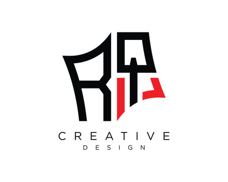 letter rq logo design vector art
