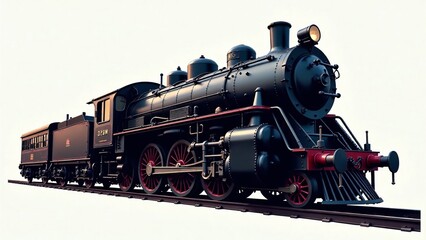 Obraz premium Classic Train Locomotive Logo Design, Creative & Modern Logo, Elegant & Powerful Vibe