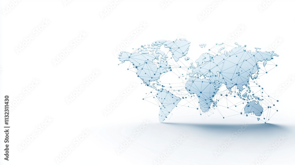 Poster cybersecurity shields shield icon with a world map and network connections, symbolizing global cyber