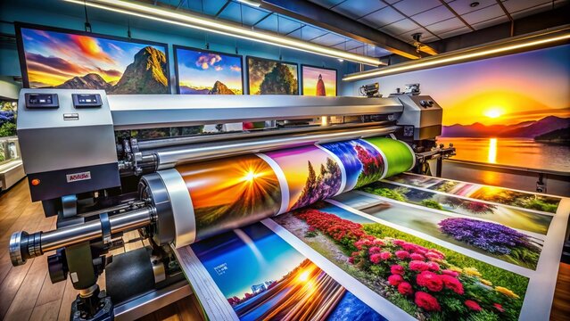 Large Format Printer, High Resolution, Advanced Printing Technology, Professional Photography, Detailed Image