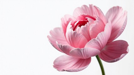 Obraz premium Light Pink Peony Flower, Isolated, White Background, PNG, High Quality, Elegant Bloom