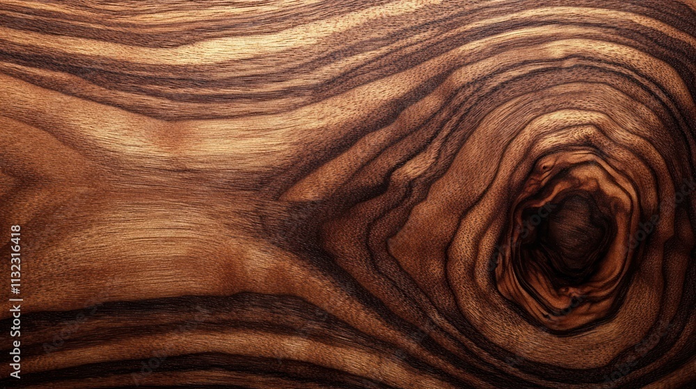 Poster close-up of a richly textured wooden surface with intricate grain patterns.