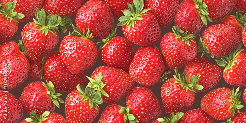 Poster vibrant fresh strawberry background featuring an array of juicy strawberries that create a delightfu